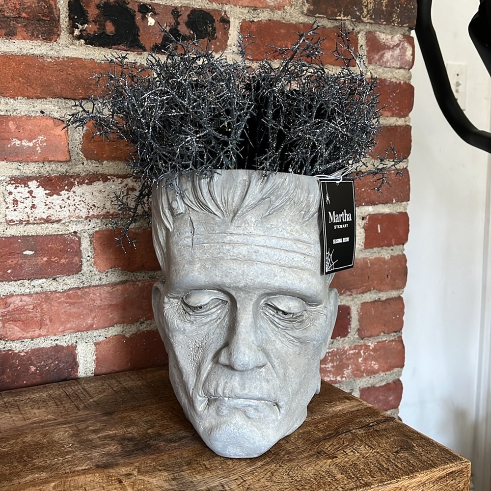 Martha Stewart Frankenstein head decoration new with tags perfect for Halloween